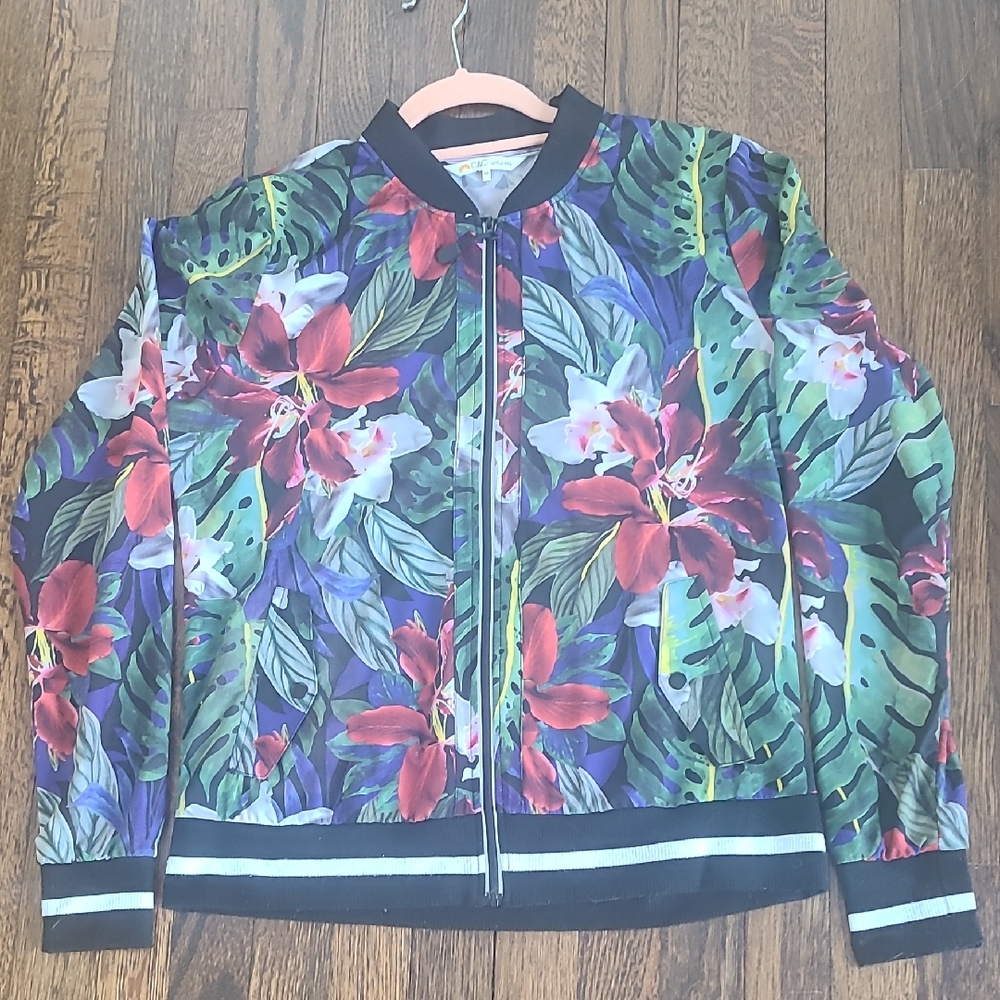 C&C Floral Bomber Windbreaker Jacket